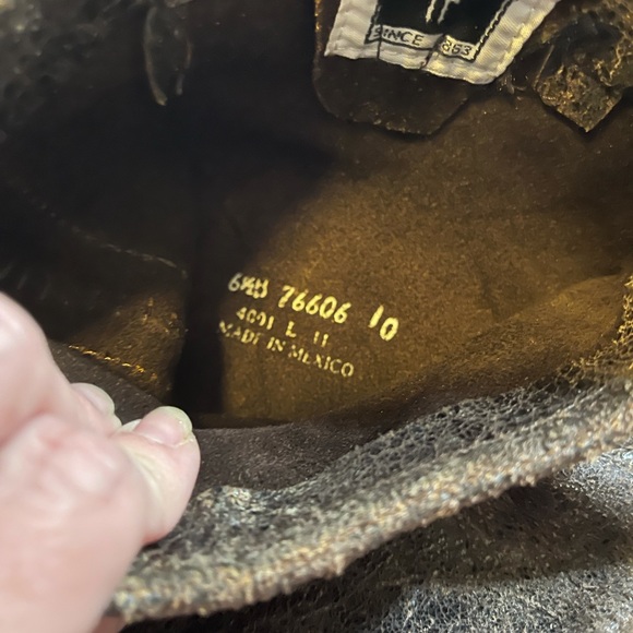 Frye Brown Leather Combat Boots - Picture 9 of 11